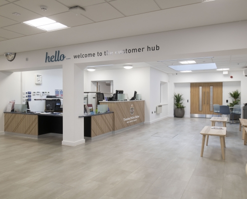 Interior view of the refurbished Police and Community Hub